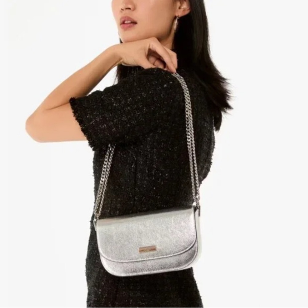 Kate Spade Metallic Silver Shoulder Bag